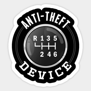 Anti-Theft Device Funny Stick Shirt Car Humor Sayings Sticker